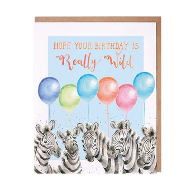 Wrendale 'Really Wild' Zebra Birthday Card
