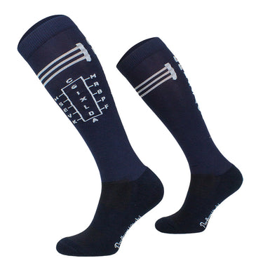 Comodo Junior Navy Dressage Novelty Socks -Euro 35-38 (UK 2.5-5)