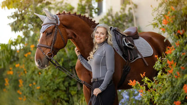 LeMieux Luxury Suede Close Contact Jump Square Grey| Online For Equine