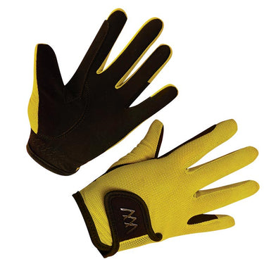 Buy the Woof Wear Young Rider Yellow Pro Gloves | Online for Equine