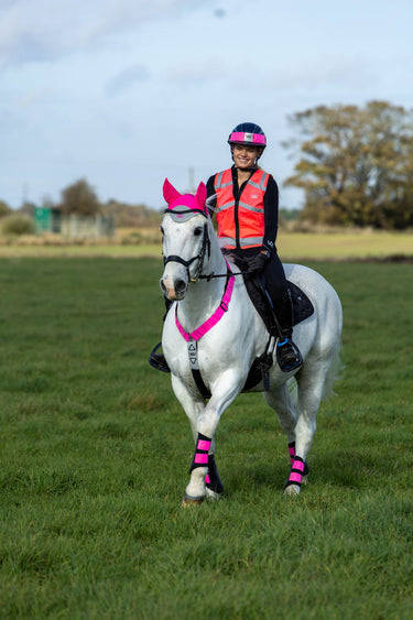 Woof Wear Hi Viz Pink Unisex Hi Vis Riding Vest (not certified)