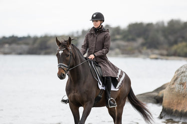 Buy Stierna Nova Ladies Chocolate Riding Rain Coat | Online for Equine