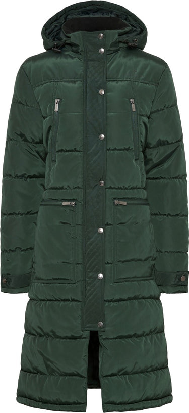 Buy Equipage Ladies Quilted Candice Spruce Green Long Jacket | Online for Equine