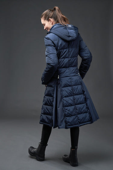 Buy Equipage Ladies Quilted Candice Navy Long Jacket | Online for Equine