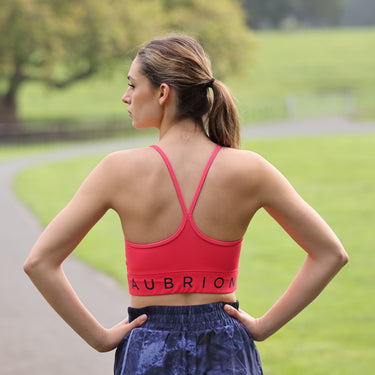Buy the Shires Aubrion Invigorate Ladies Coral Sports Bra | Online for Equine