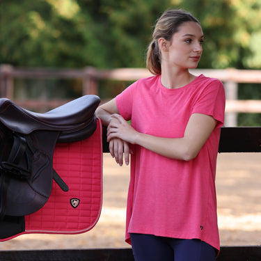 Buy the Shires Aubrion Coral Energise Ladies Tech T-Shirt | Online for Equine