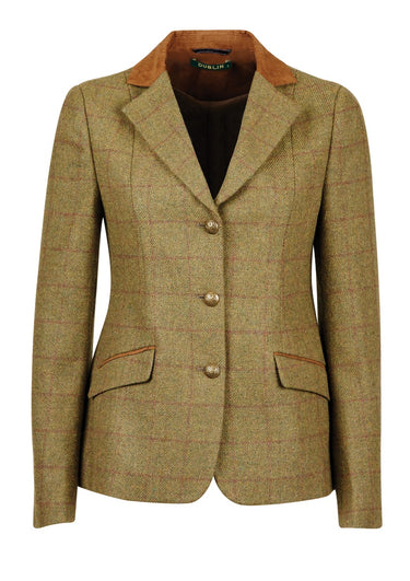 Dublin Albany Tweed Suede Collar Ladies Tailored Jacket