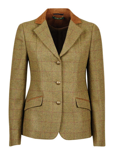 Buy Dublin Albany Tweed Suede Collar Ladies Tailored Jacket| Online for Equine