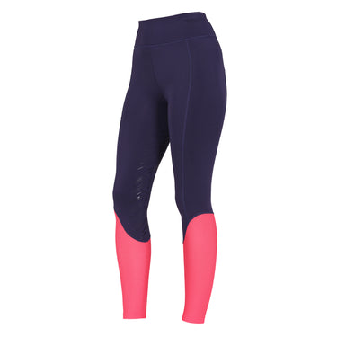 Buy the Shires Aubrion Navy Rhythm Mesh Ladies Riding Tights | Online For Equine 