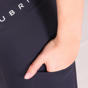 Buy the Shires Aubrion Navy Ladies Laminated Riding Tights | Online for Equine
