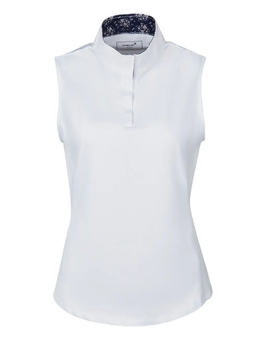 Dublin White/Navy Ria Sleeveless Competition Shirt
