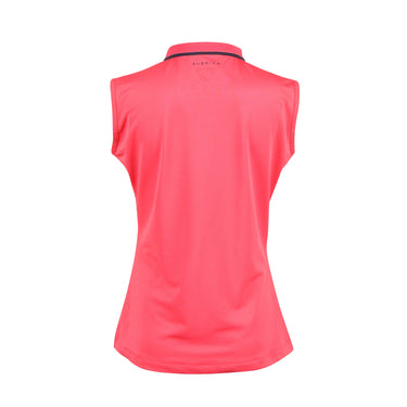 Buy the Shires Aubrion Young Rider Coral Poise Sleeveless Tech Polo | Online for Equine
