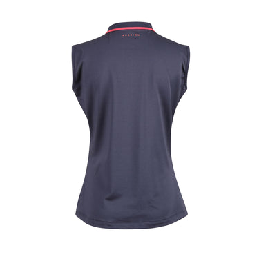 Buy the Shires Aubrion Young Rider Navy Poise Sleeveless Tech Polo | Online for Equine