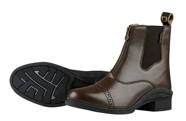Buy the Dublin Brown Adults Altitude Zip Paddock Boots | Online for Equine