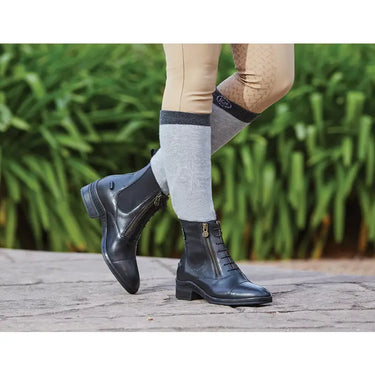 Buy the Dublin Black Paramount Side Zip Paddock Boots | Online for Equine