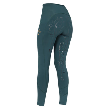 Buy the Shires Aubrion Green Team Riding Tights | Online for Equine