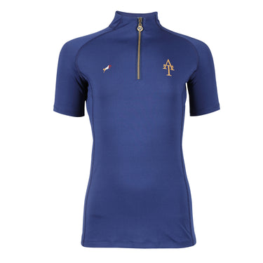 Buy the Shires Aubrion Young Rider Navy Team Short Sleeve Base Layer | Online for Equine