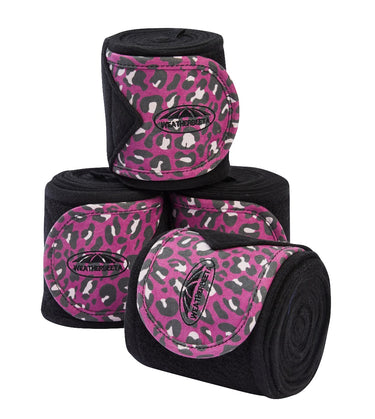 Buy WeatherBeeta Prime Pink Leopard Print Fleece Bandages| Online for Equine