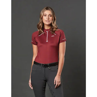 Weatherbeeta Maroon Victoria Premium Short Sleeve Top