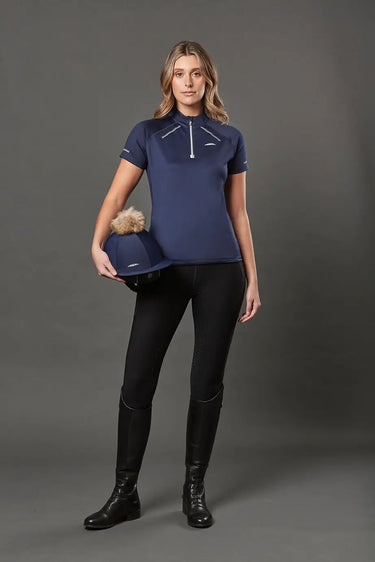 Buy the Weatherbeeta Navy Victoria Premium Short Sleeve Top | Online For Equine