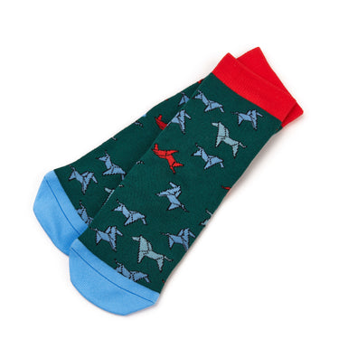 Buy the Shires Tikaboo Green Horse Ankle Socks | Online for Equine