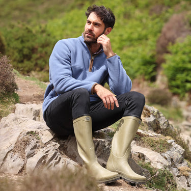 Shires Blue Aubrion Core Half Zip Fleece - Gents