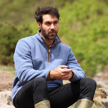 Shires Blue Aubrion Core Half Zip Fleece - Gents