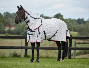 Buy Weatherbeeta White/Navy/Red Summer Sheet Lite IV Combo Neck| Online for Equine