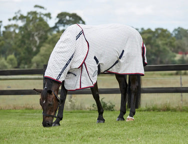 Weatherbeeta White/Navy/Red Summer Sheet Lite IV Combo Neck