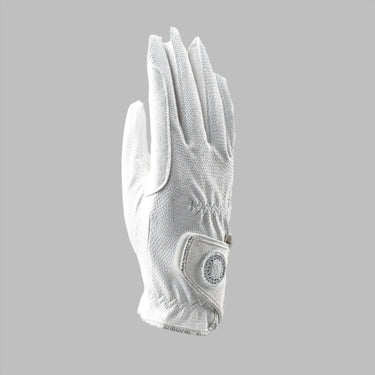 Buy the Shires Aubrion White Aachen Riding Gloves | Online for Equine