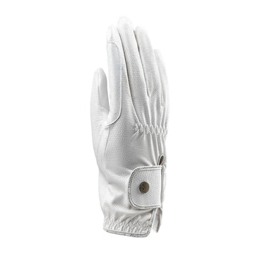 Shires White Aubrion Stadium FlexFit Riding Gloves