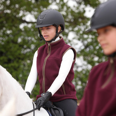 Shires Maroon Aubrion Core Fleece Gilet - Young Rider