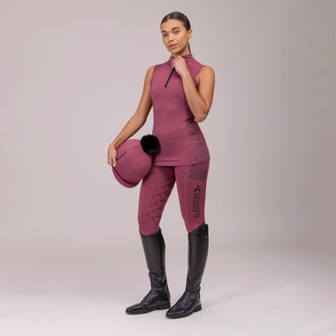 Shires Mauve Aubrion React Ladies Non-Stop Riding Tights