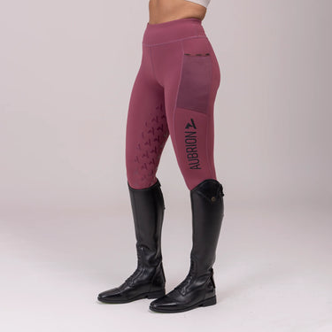 Shires Mauve Aubrion React Ladies Non-Stop Riding Tights