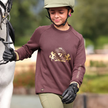 Shires Umber Aubrion Team Sweatshirt - Young Rider