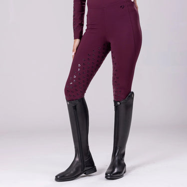 Shires Black Cherry Aubrion Eltar Riding Tights