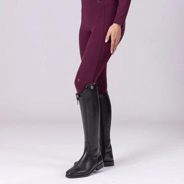 Shires Black Cherry Aubrion Eltar Riding Tights