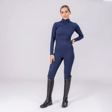 Shires Navy Aubrion Eltar Riding Tights