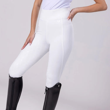 Shires White Aubrion Eltar Riding Tights
