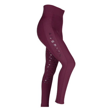 Shires Black Cherry Aubrion Eltar Riding Tights - Young Rider