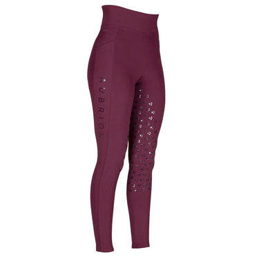 Shires Black Cherry Aubrion Eltar Riding Tights - Young Rider