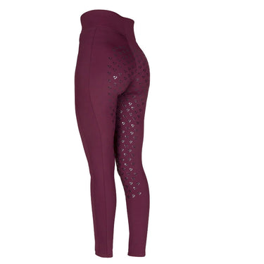 Shires Black Cherry Aubrion Eltar Riding Tights - Young Rider