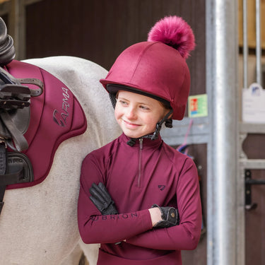 Shires Black Cherry Aubrion Eltar Base Layer - Young Rider