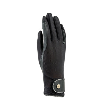 Shires Black Aubrion Aero FlexFit Riding Gloves