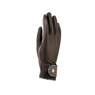 Shires Brown Aubrion Aero Flexfit Riding Gloves - Childs