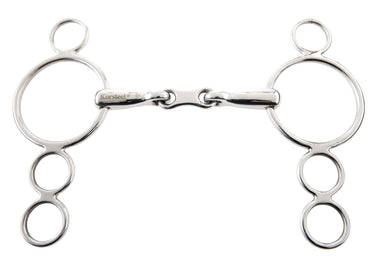 Korsteel Stainless Steel French Link 3 Ring Dutch Gag Snaffle