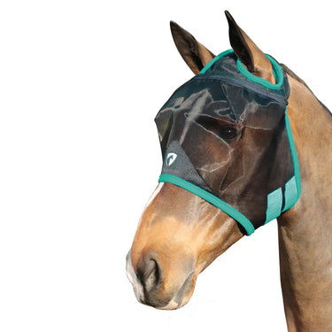 Hy Equestrian Mesh Half Mask without Ears Black/Teal