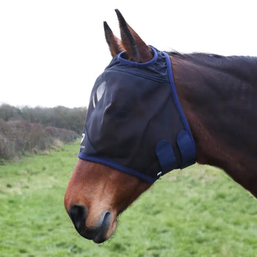 Hy Equestrian Mesh Half Mask without Ears Black/Navy