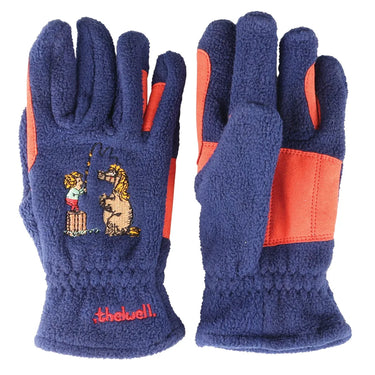 Hy Equestrian Thelwell Collection Practice Makes Perfect Children's Fleece Riding Gloves