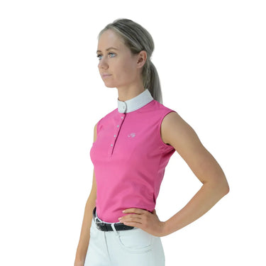 Hy Equestrian Sophia Sleeveless Show Shirt Raspberry Pink